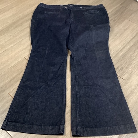 Lane Bryant Genius Fit Dark Wash Flare Style Stretch Jeans size 28 - Picture 4 of 7